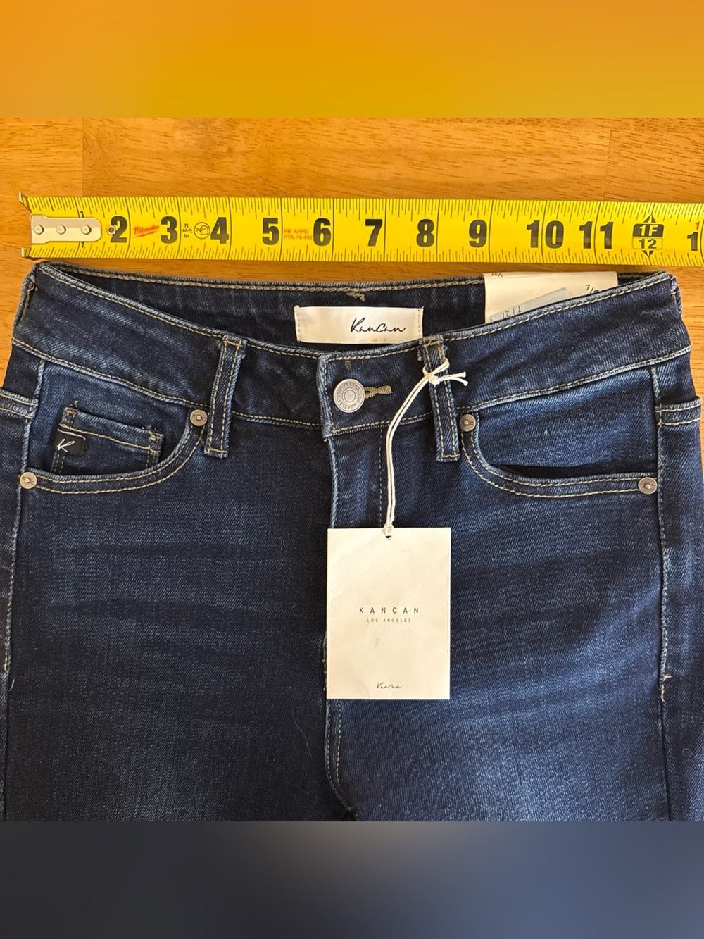 KanCan High Rise Flare Jeans Dark Wash Stretch Denim KC7124D Size 7/27 Western - Picture 5 of 8